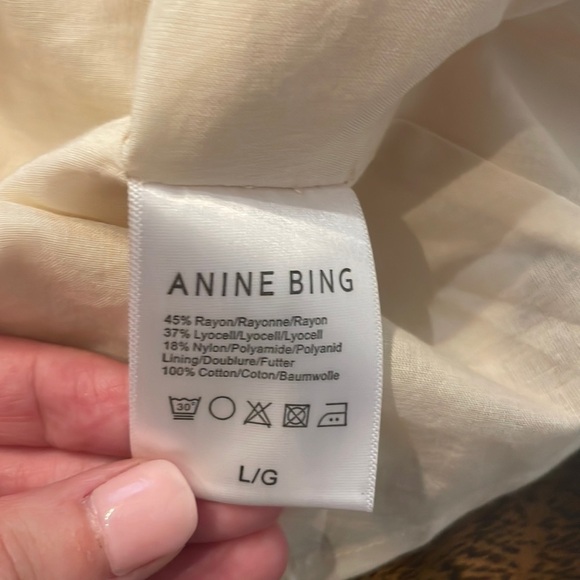 Anine Bing Cream Camisole Top with Delicate Straps - Picture 9 of 10